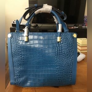 Radley London Blue Leather Shoulder or Satchel Bag New W/ Tags and Dust Bag